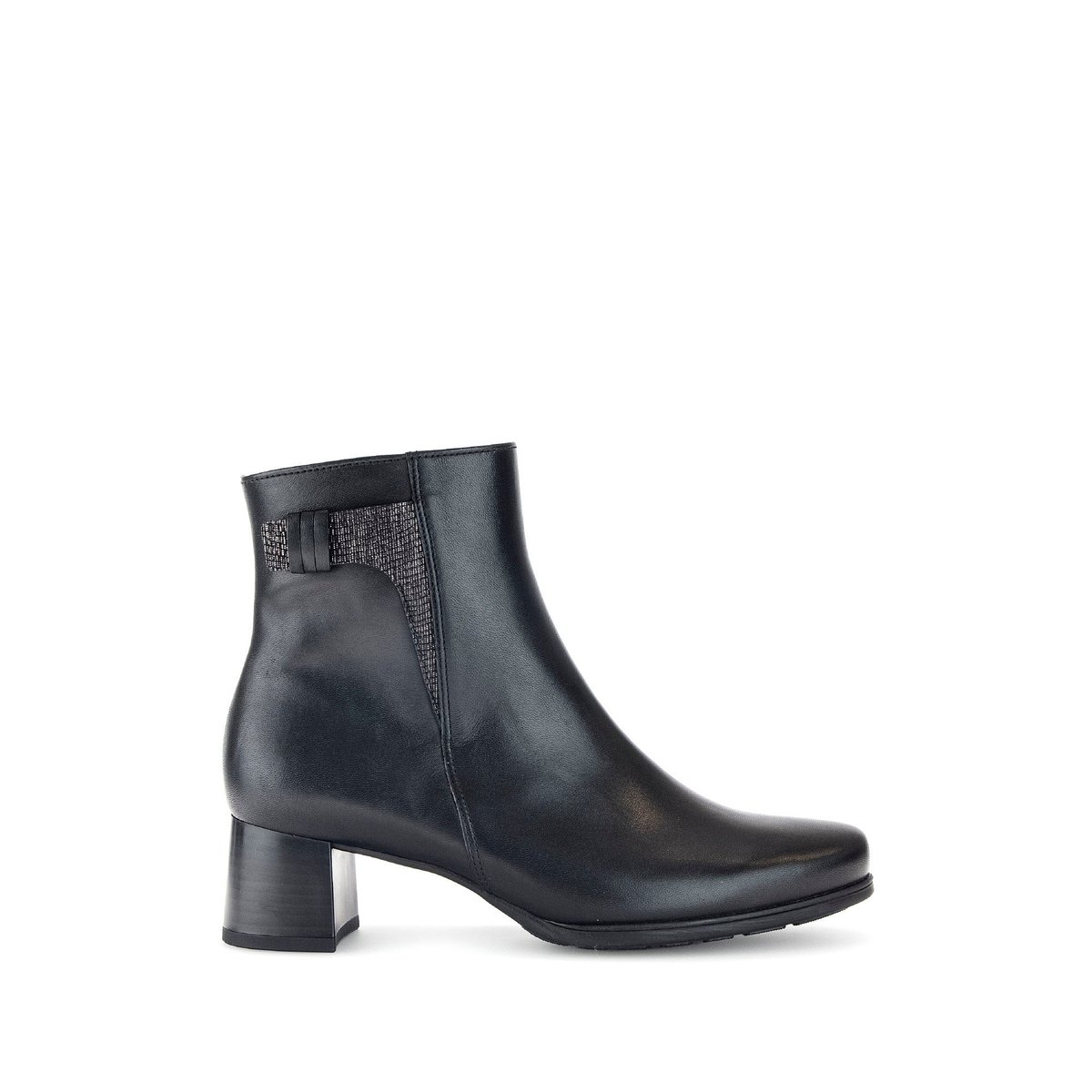 Bottines en  à talon décroché block noir, GABOR