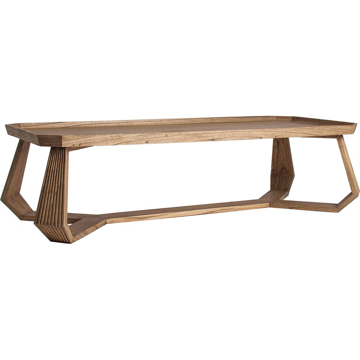 Table basse en bois mindi style colonial bois foncé naturel chaleureux, RECOLLECTION