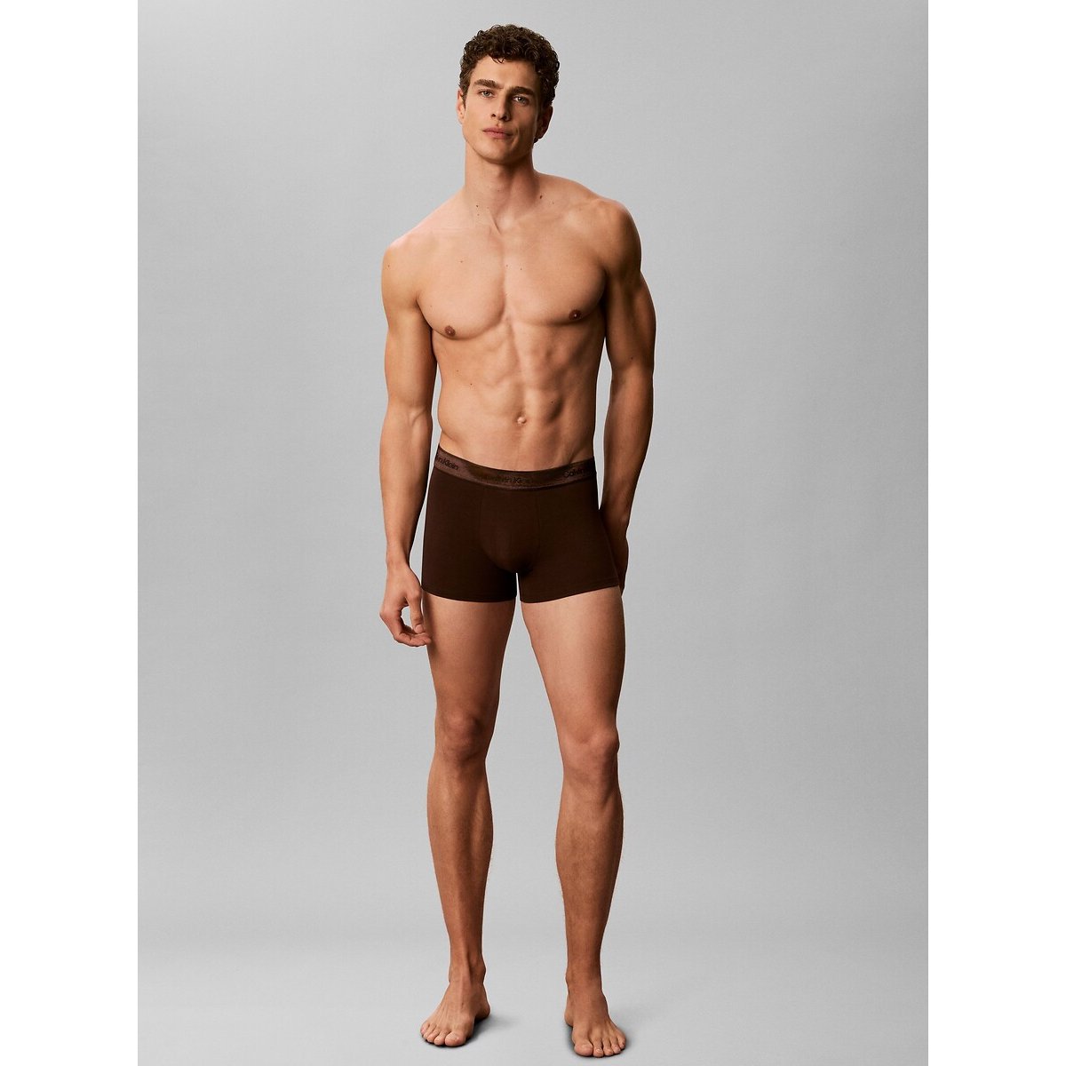 Lot de 3 caleçons, Icon Cotton Stretch noir + marron + beige, CALVIN KLEIN UNDERWEAR