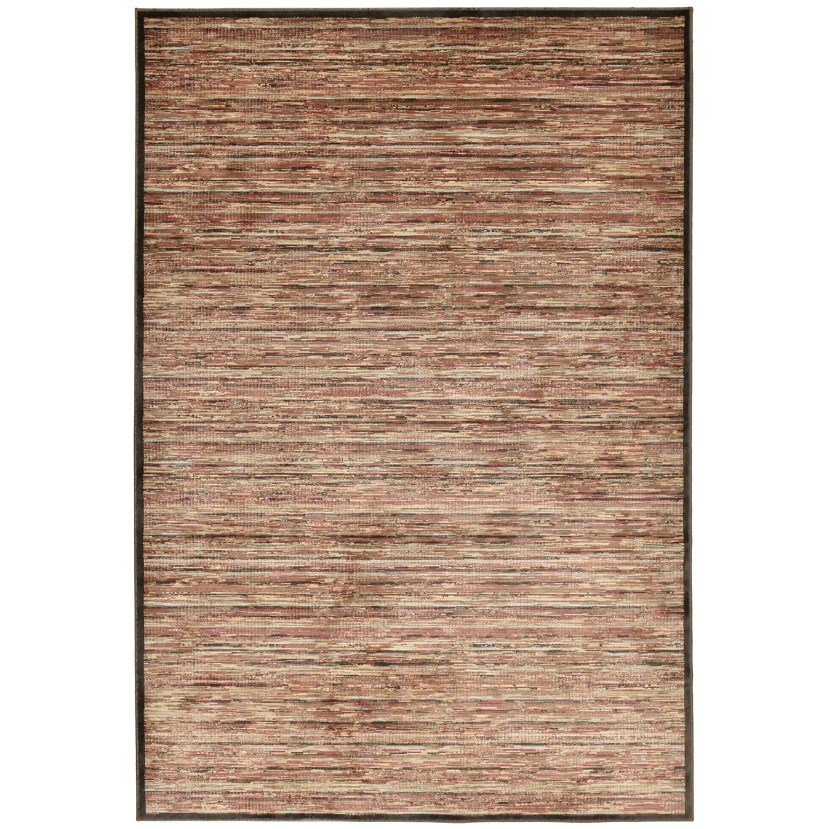 Tapis tissé en viscose à rayures - ISA beige multi, THEKO