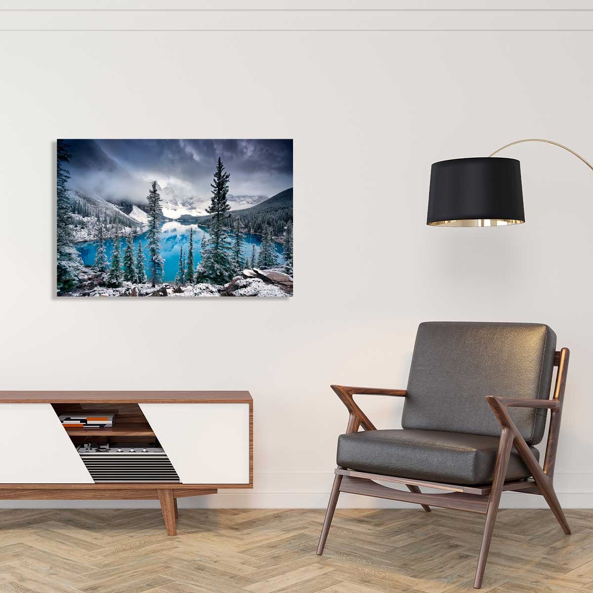 Tableau montagne turquoise en montagne tableau alu dibond, HEXOA