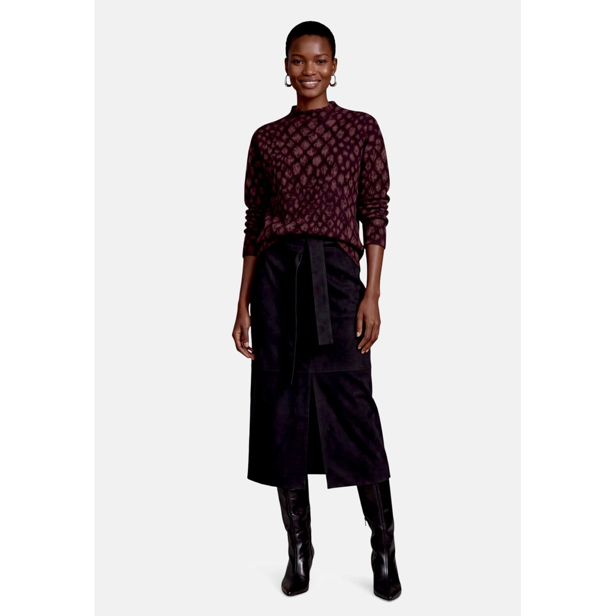 Pull-over en maille à motifs black/brown, ZERO