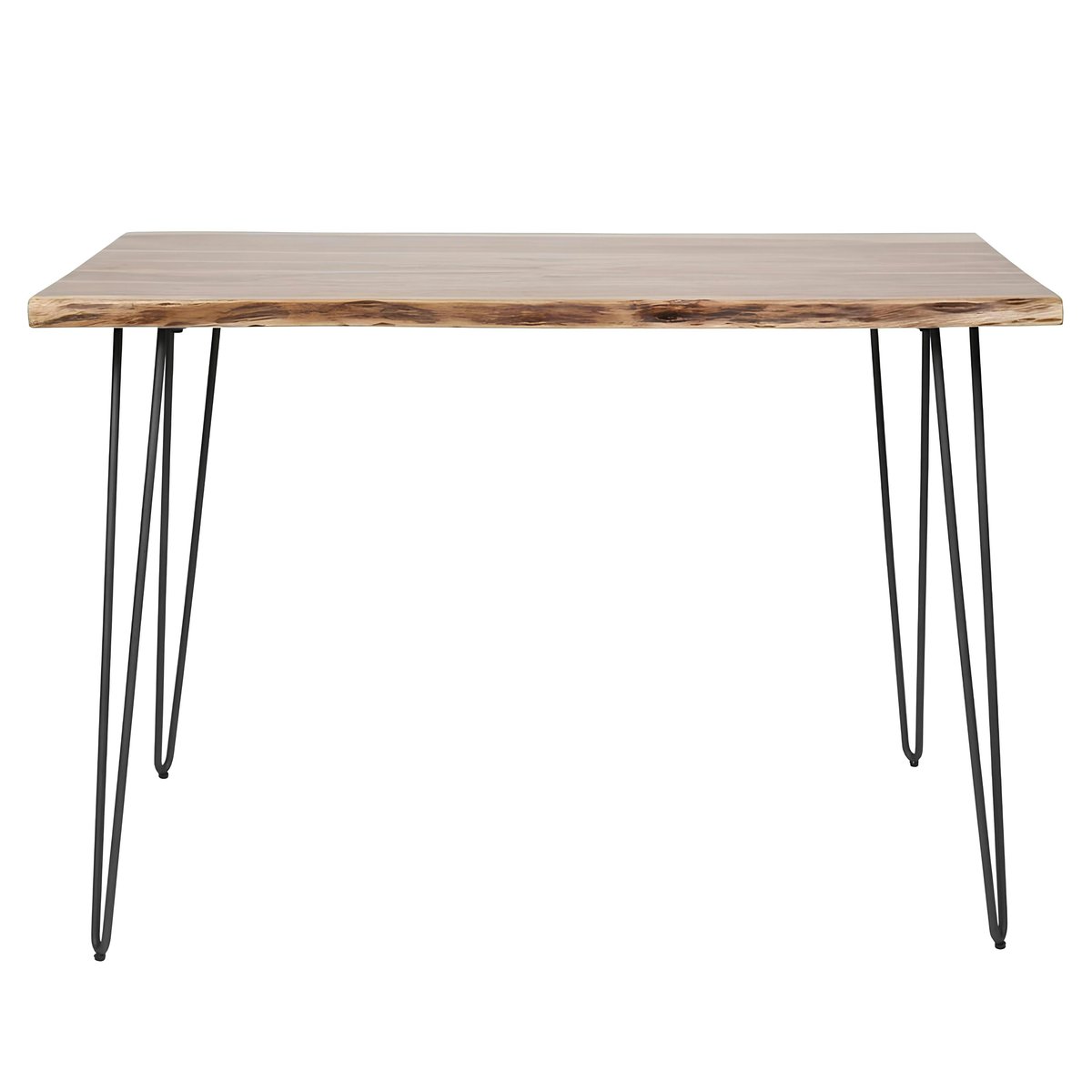 Table haute bois massif naturel 130 cm MELBOURNE bois naturel, PIER IMPORT