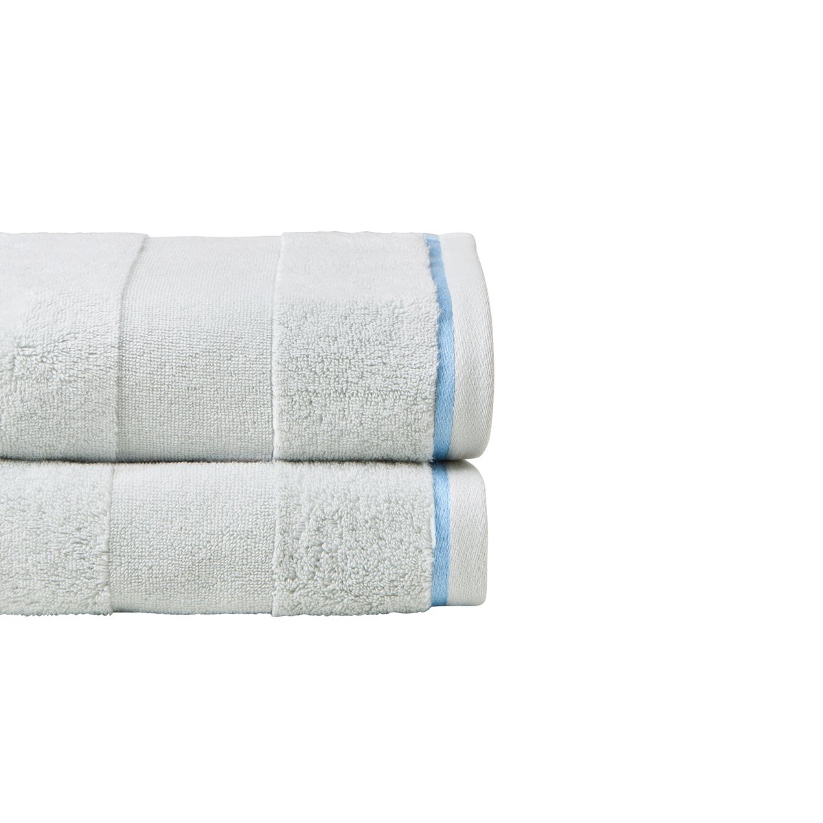 Drap de bain VUELO gris perle, CARRE BLANC