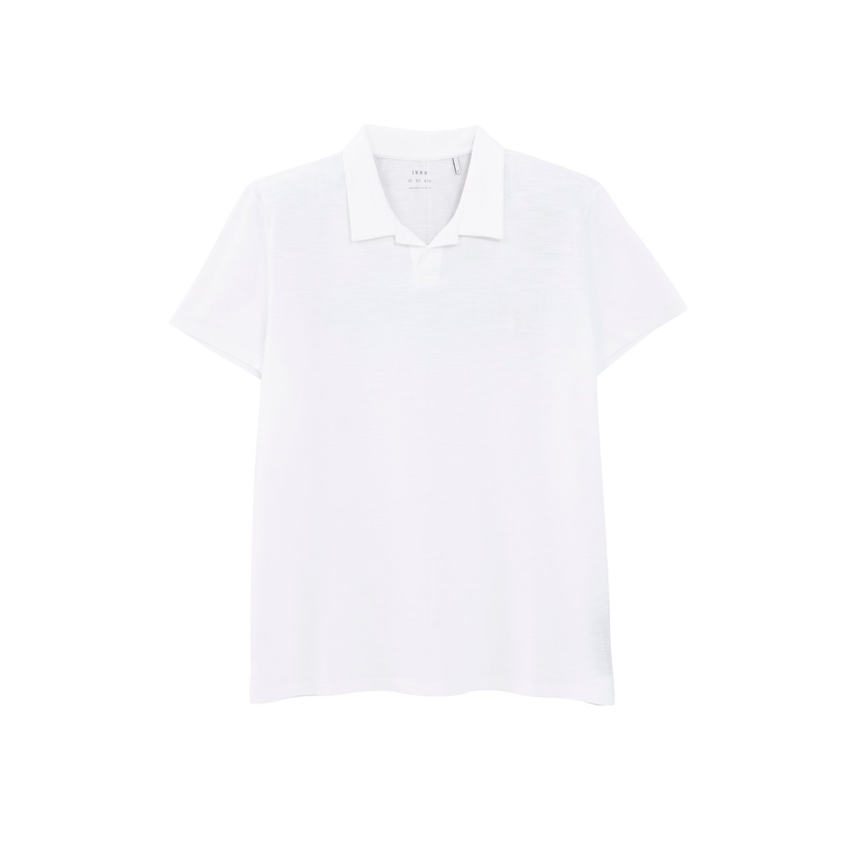 Polo en coton flammé L'Essentiel blanc, IKKS