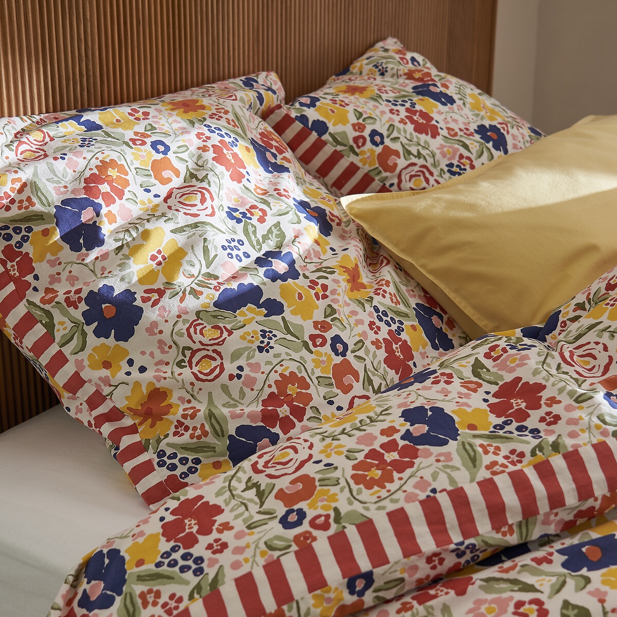 Kussensloop in gewassen katoen, Misène bloemenprint, LA REDOUTE INTERIEURS