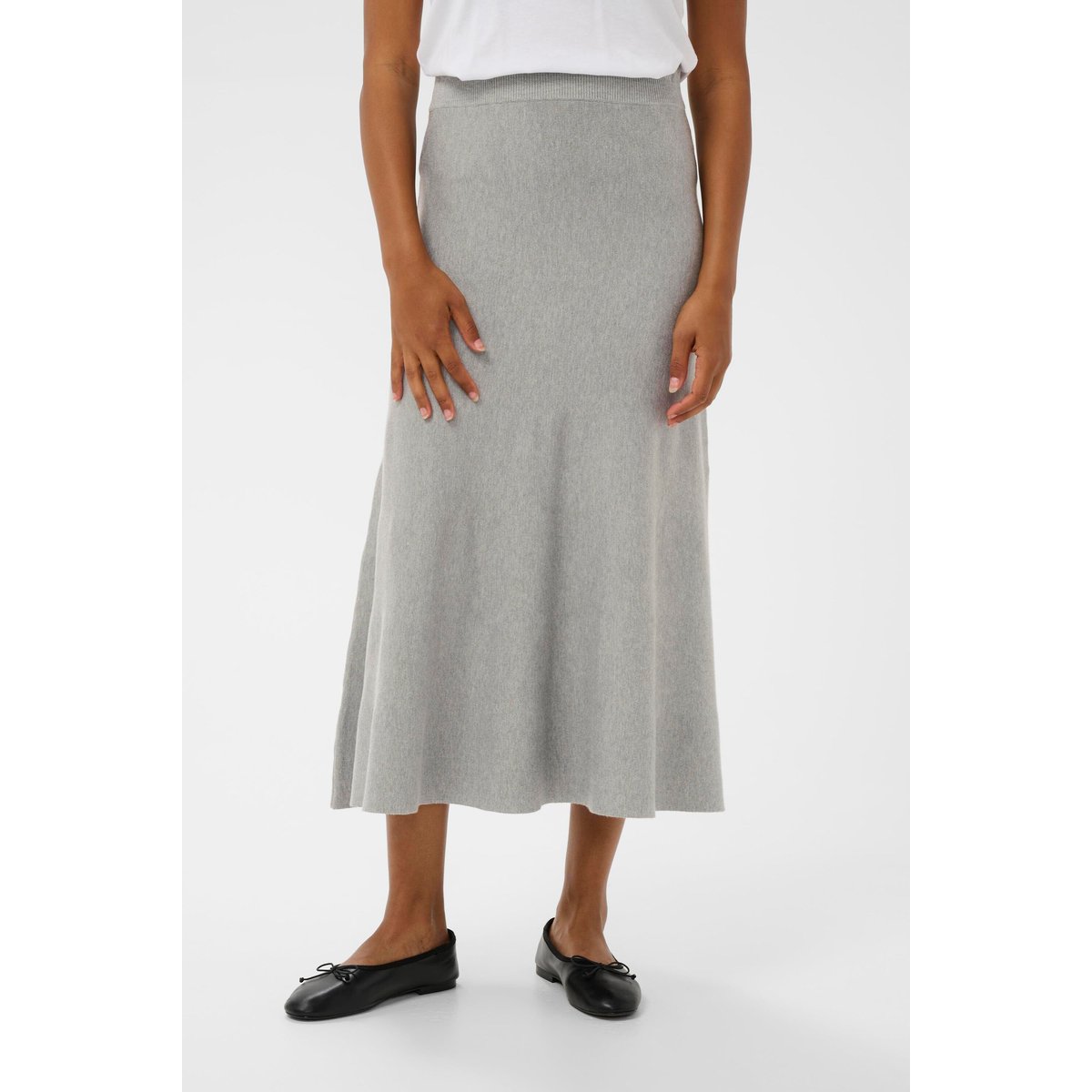 Jupe casual gris grey melange, KAFFE