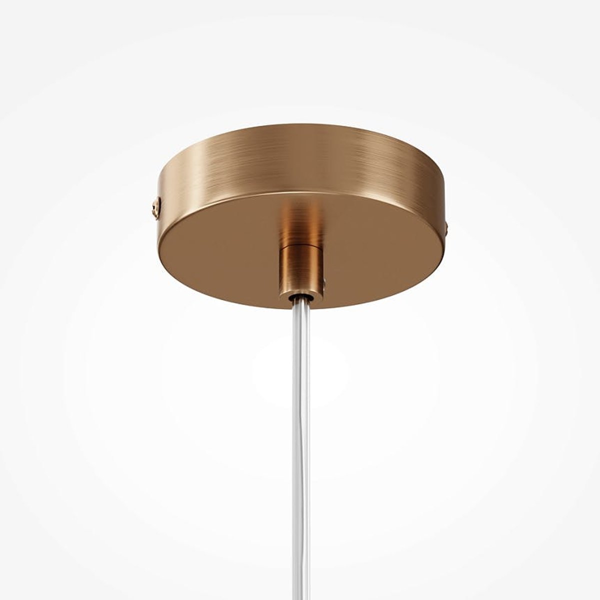 Suspension globe en verre & tige or, 20 cm DELTONA transparent, PIER IMPORT