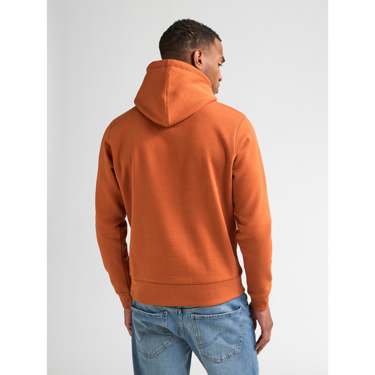 Sweat à capuche raglan imprimé cedarwood orange copper orange, PETROL INDUSTRIES