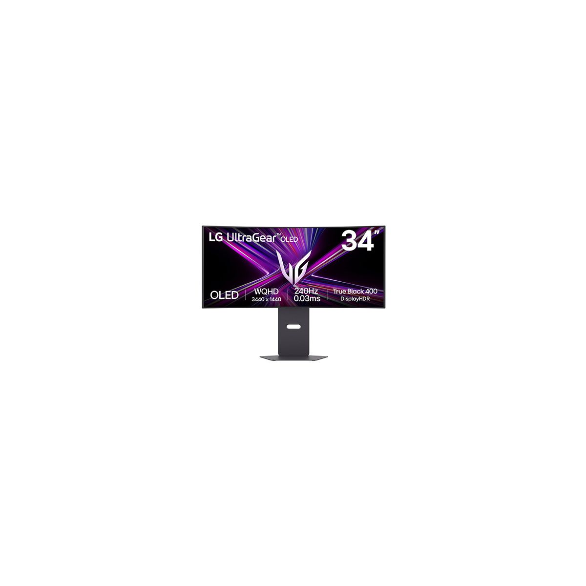 Ecran PC Gamer 34GX900A 34" Incurvé 800R UWQHD 240Hz OLED HDR True Black 400 HDMI 2.1 AMD FreeSync & G-Sync couleur unique, LG