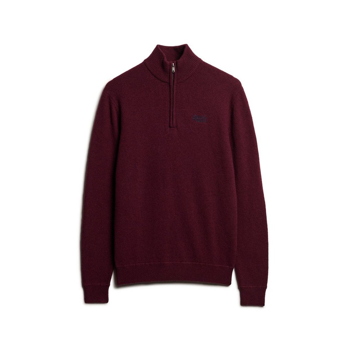 Pull à col zippé Essential fruit rouge foncé, SUPERDRY