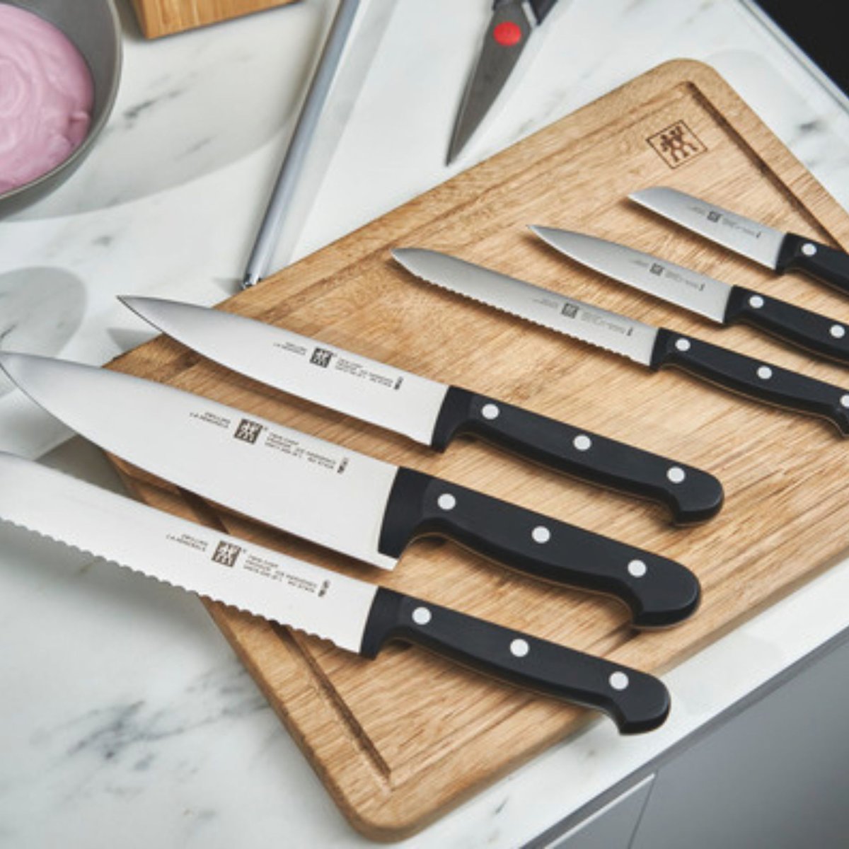 9-pcs, Bloc de couteaux, Anthracite couleur unique, ZWILLING