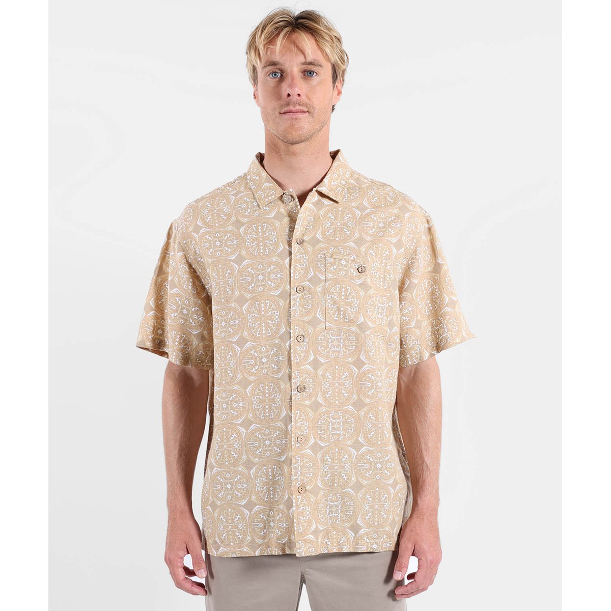 Chemise manches courtes DARTS tan, OXBOW