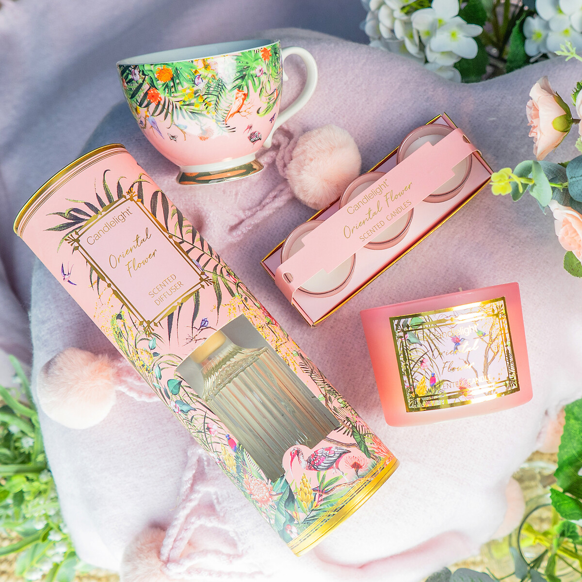 150ml Chinoiserie Reed Diffuser Oriental Flower pink, SO'HOME