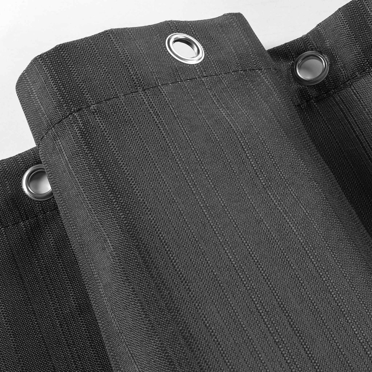 Rideau de douche texturé uni gris anthracite, EDEN