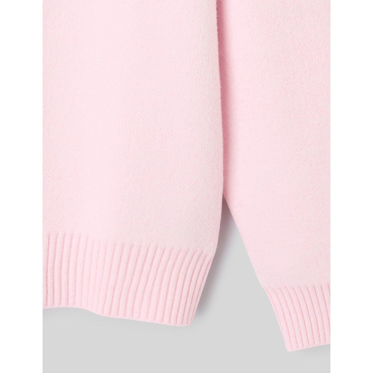 Pull jacquard dos rose pâle, BZB