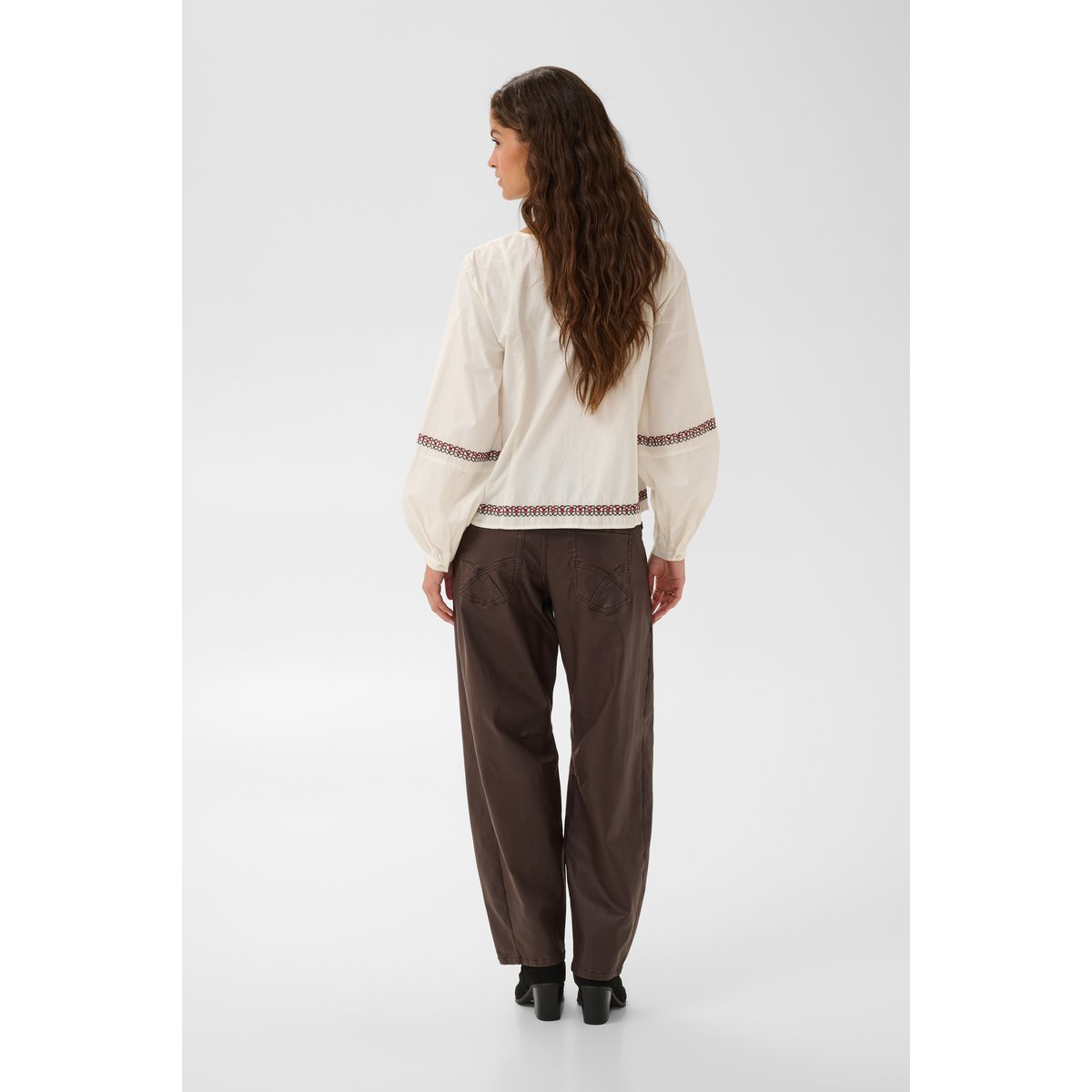Blouse à manches longues blanc whisper white, CREAM