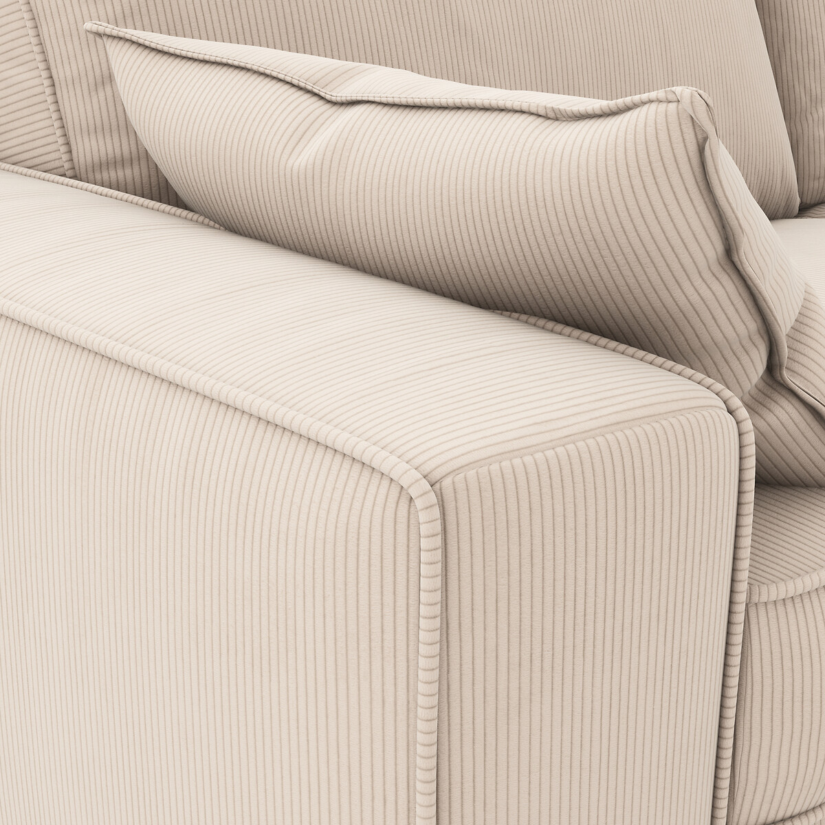 Divano-letto in velluto a coste sottili Premium HR, Cecilia ecru , LA REDOUTE INTERIEURS