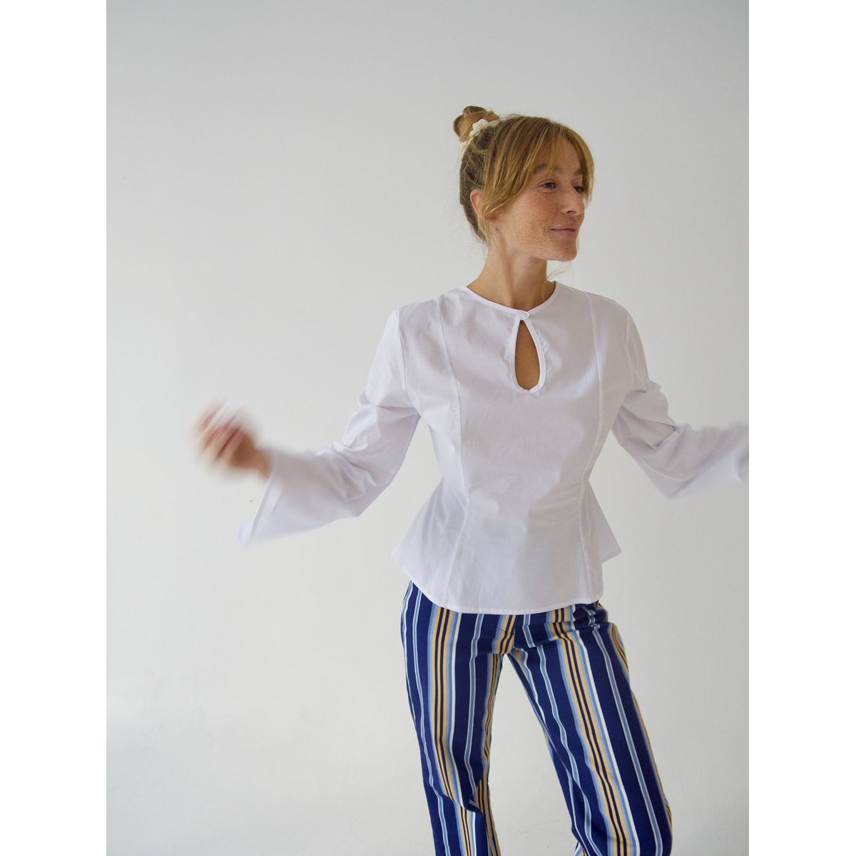 Blouse manches évasées MIREIA blanc, MINDTRAVELER
