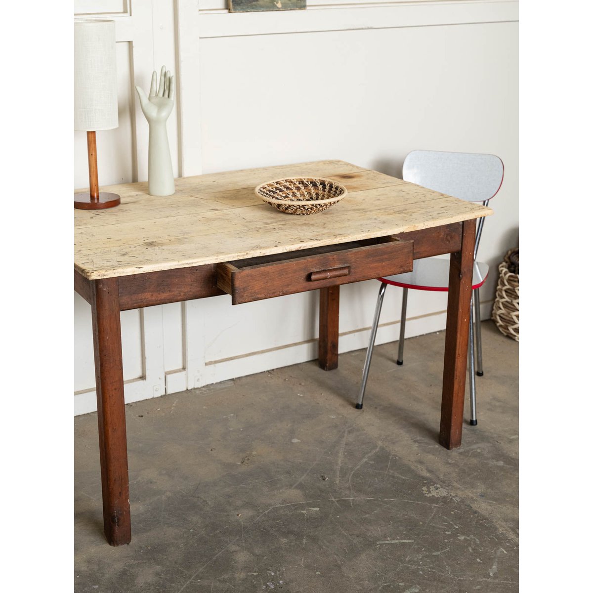 Table à manger de ferme Romy N°1570 - Bon état bois clair, DEBONGOUT