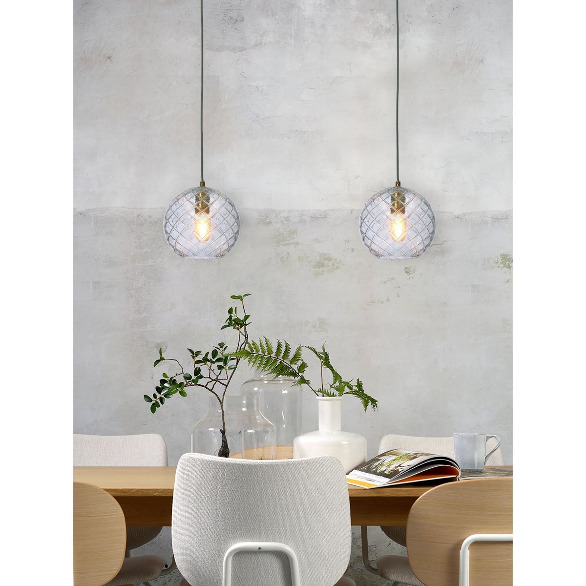 Lampe Suspendue Verre VENICE transparent, IT'S ABOUT ROMI