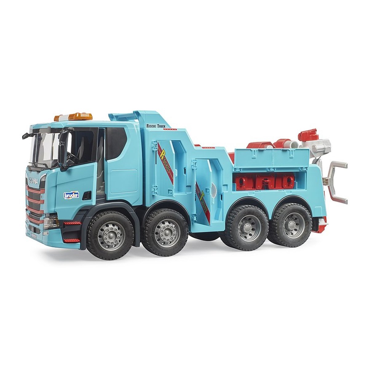 Camion de dépannage et de remorquage bleu, BRUDER