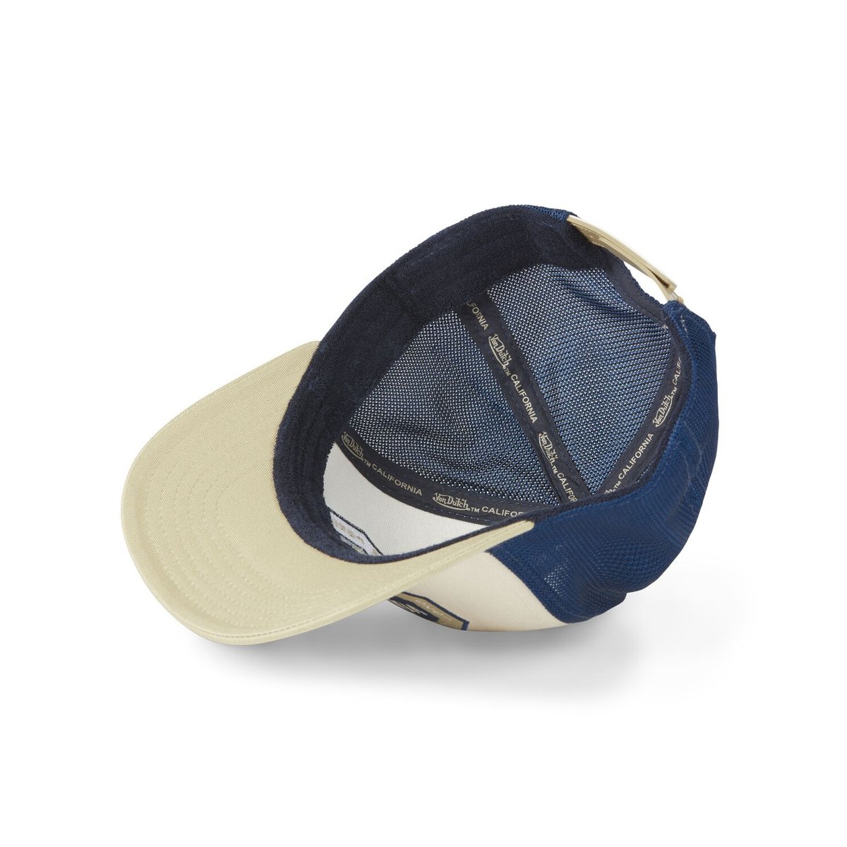 Casquette Trucker S-CURVED beige/moutarde/bleu foncé, VON DUTCH