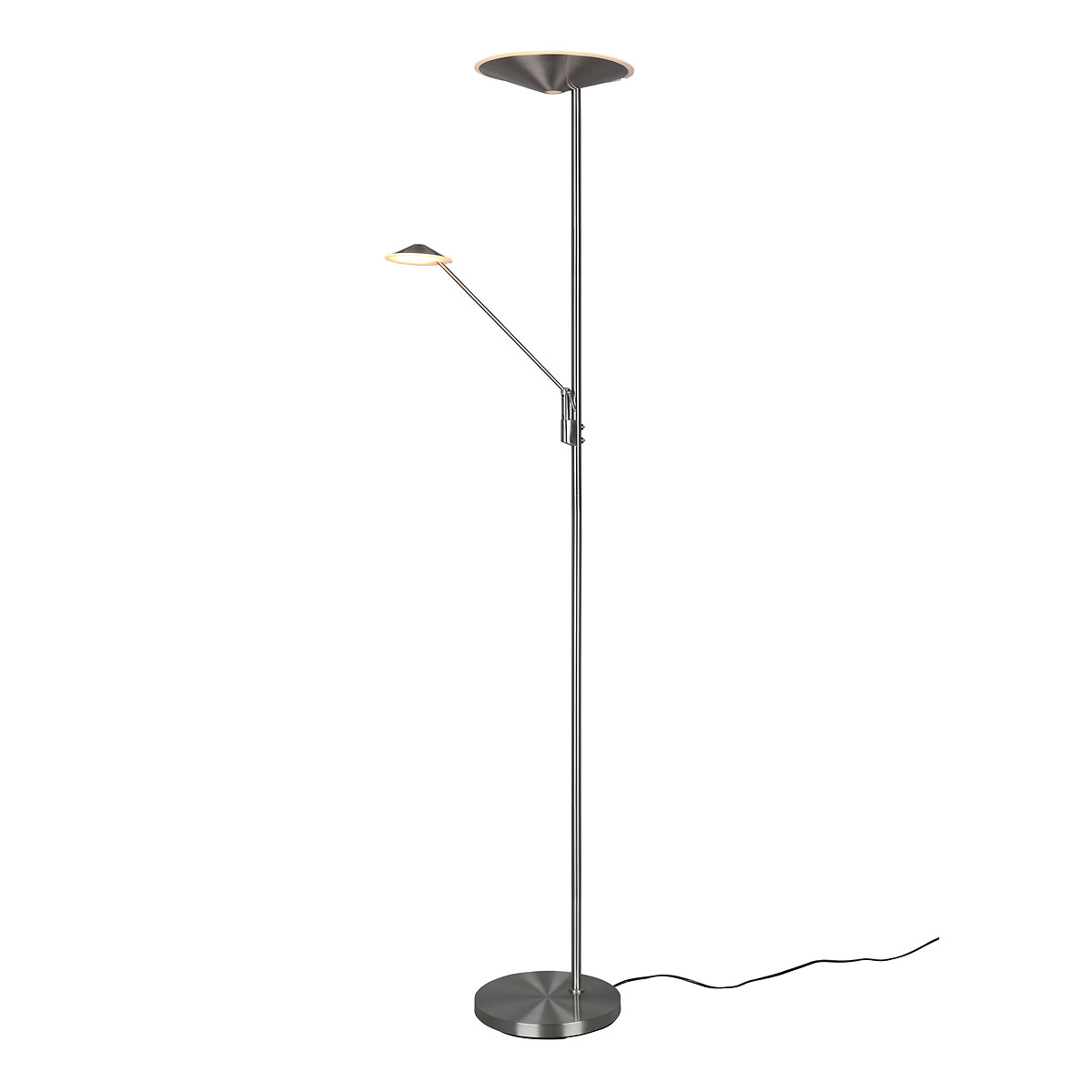 Candeeiro de pé Brantford, TRIO Lighting prateado, TRIO LIGHTING