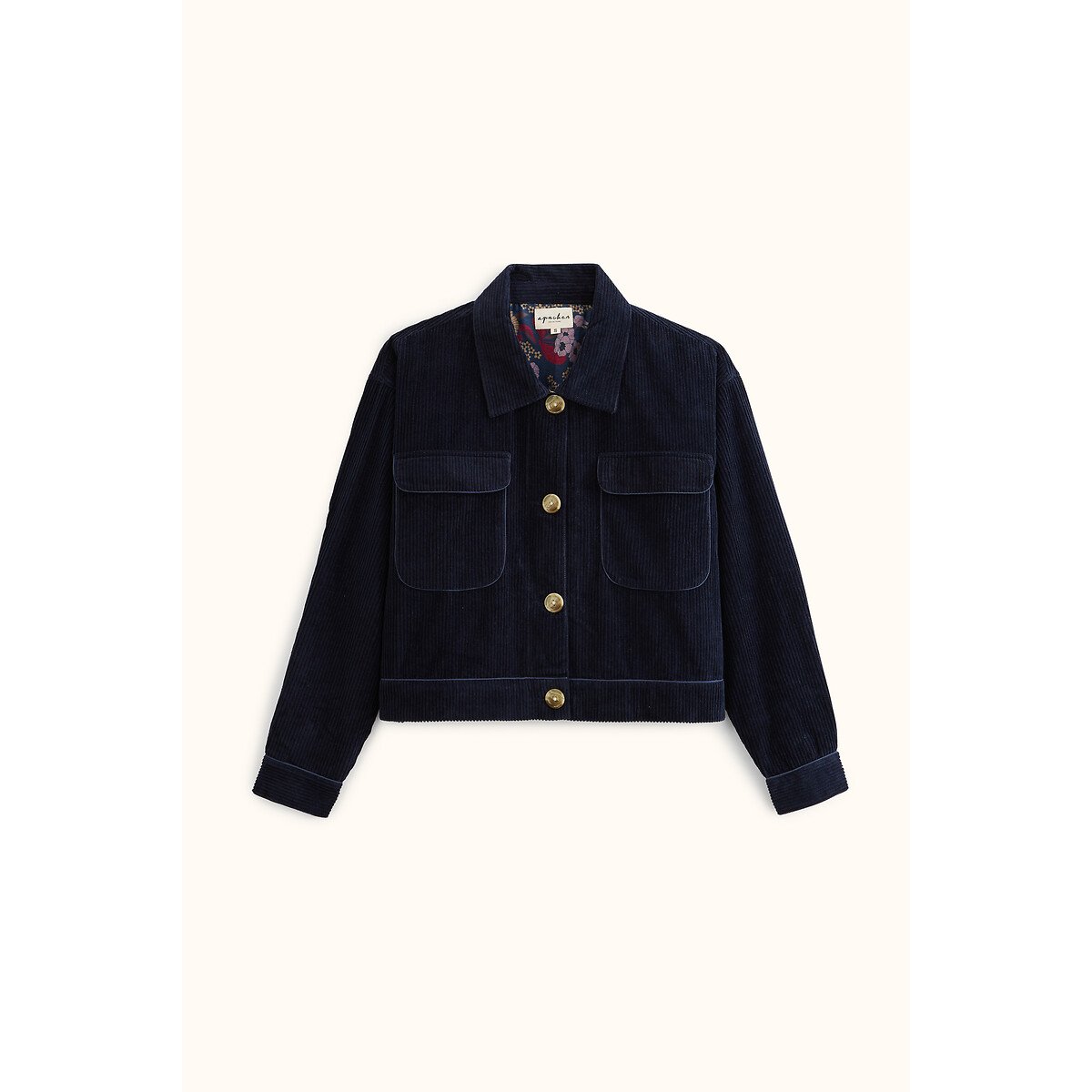 Veste en velours côtelé, KURTA indigo, APACHES COLLECTIONS