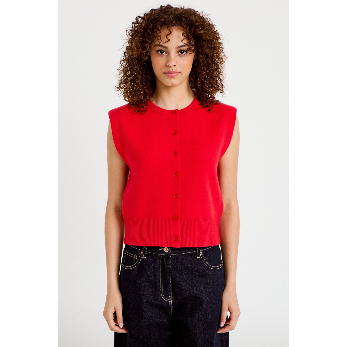 Gilet sans manches rouge, CACHE CACHE