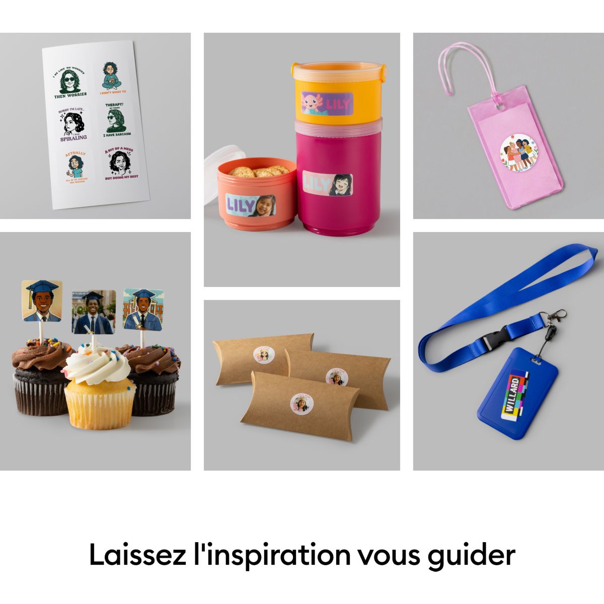 Accessoire Stickers LT 18 rect +18ronds+ 2 encres couleur unique, CRICUT