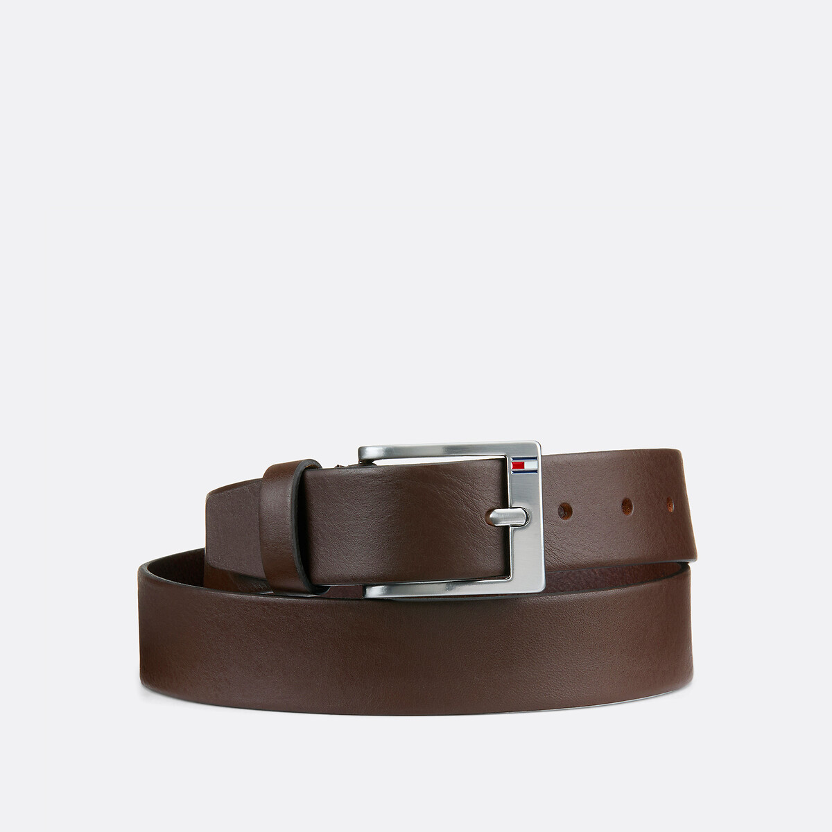 Ceinture en cuir New Aly 3.5 cm marron foncé, TOMMY HILFIGER