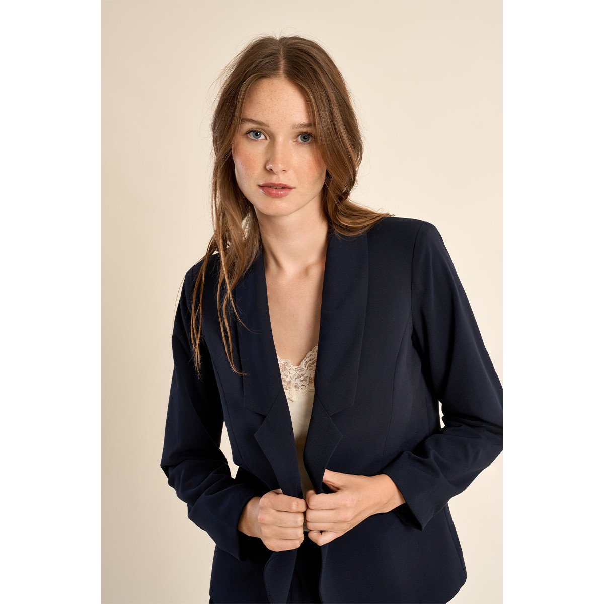 Blazer droit navy blue, MOLLY BRACKEN