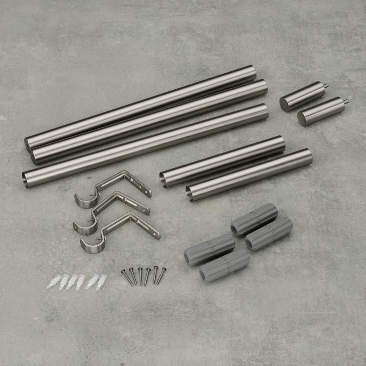 Tringle à rideaux extensible compacte ZEN argent, UMBRA