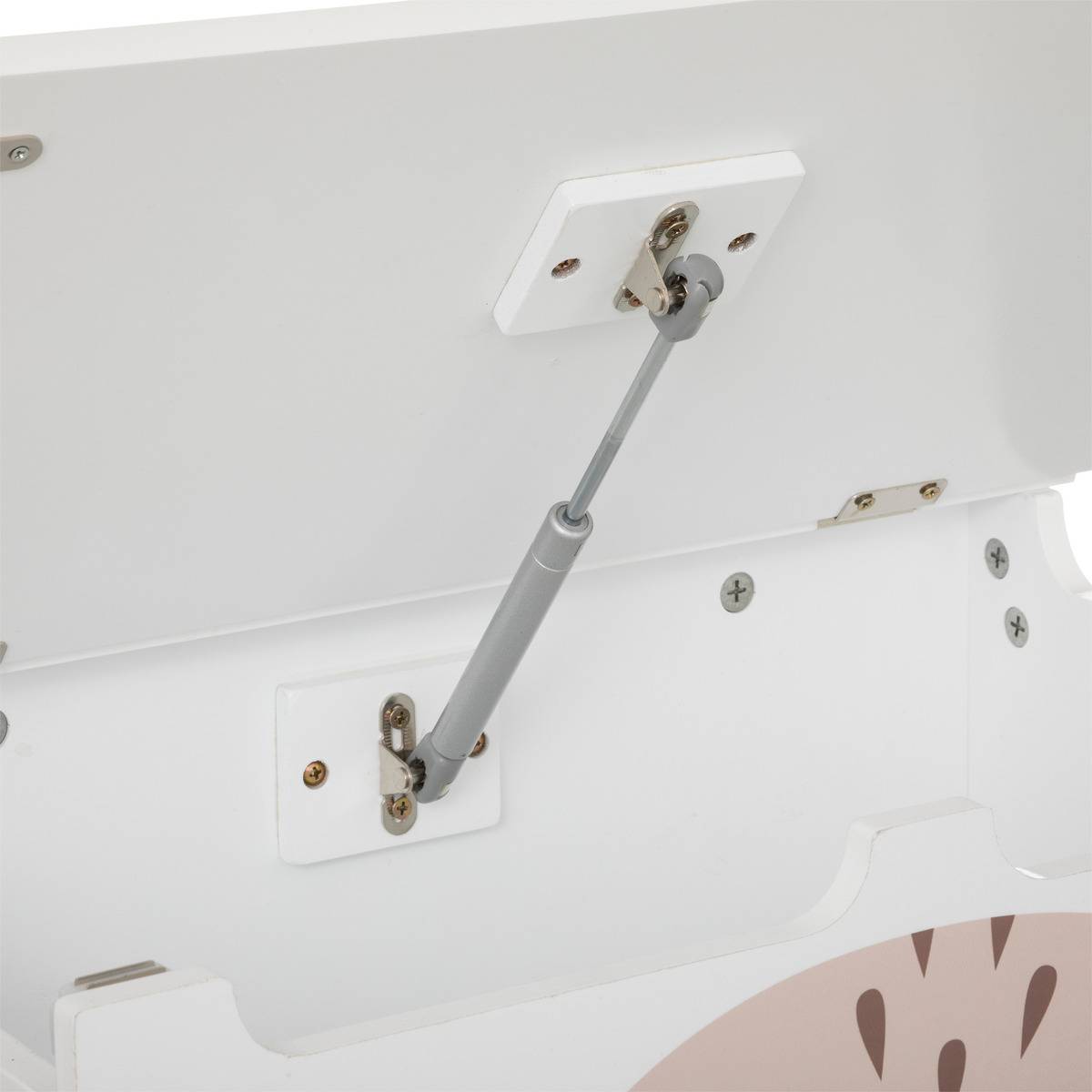 Coffre de rangement pour enfant en bois DOUCEUR blanc, ATMOSPHERA FOR KIDS