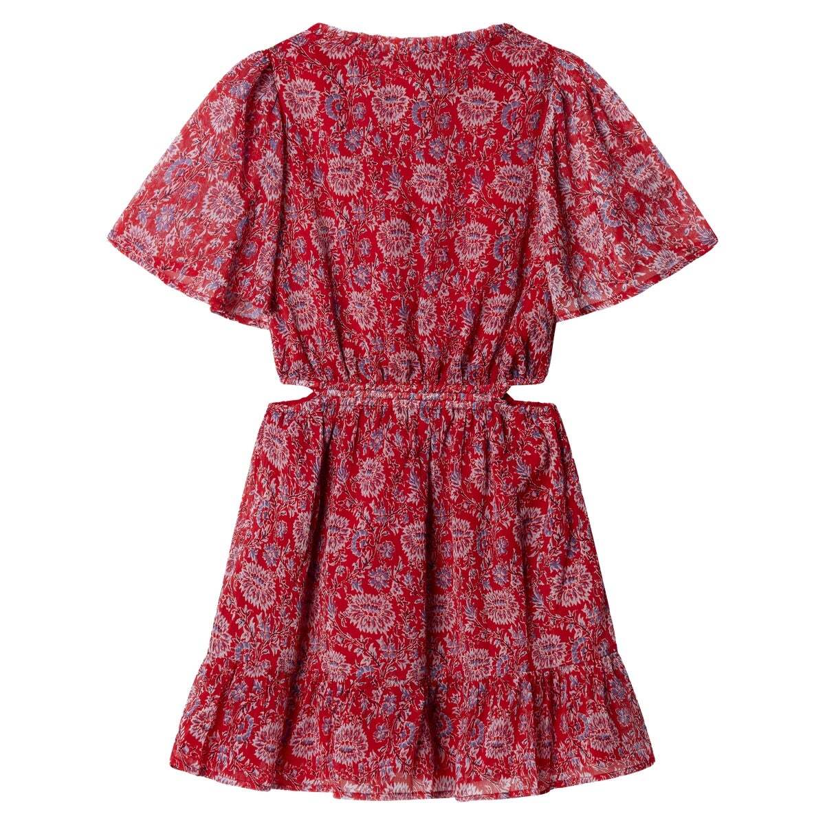 Robe Courte À Imprimé Floral rouge royal, PEPE JEANS