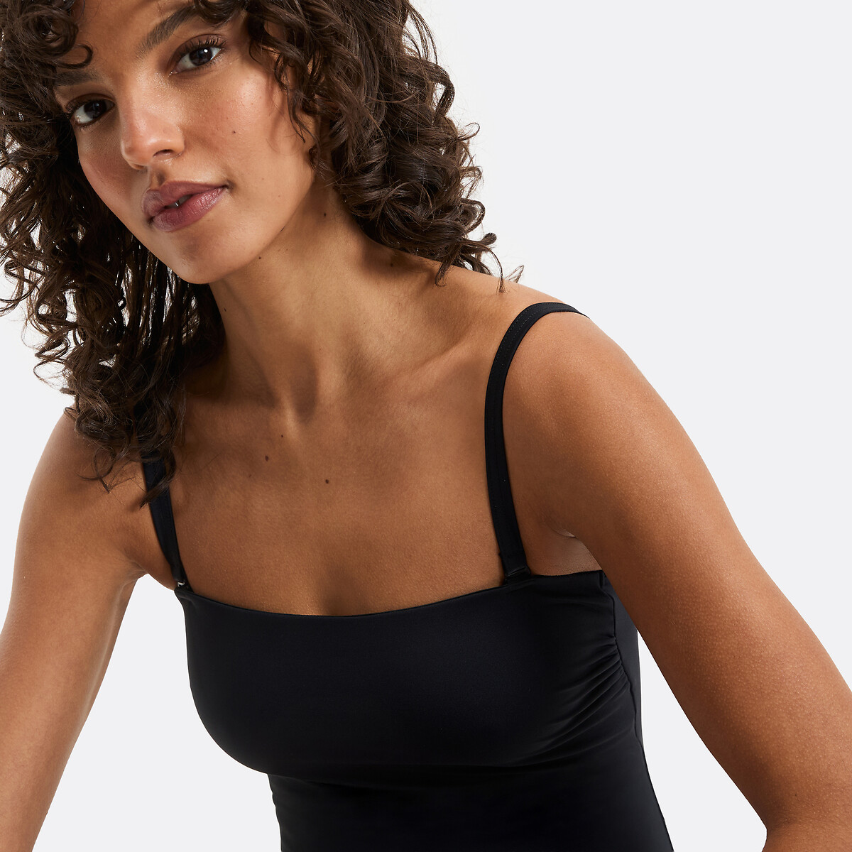 Essential 1 Piece bustier swimsuit black, LA REDOUTE COLLECTIONS