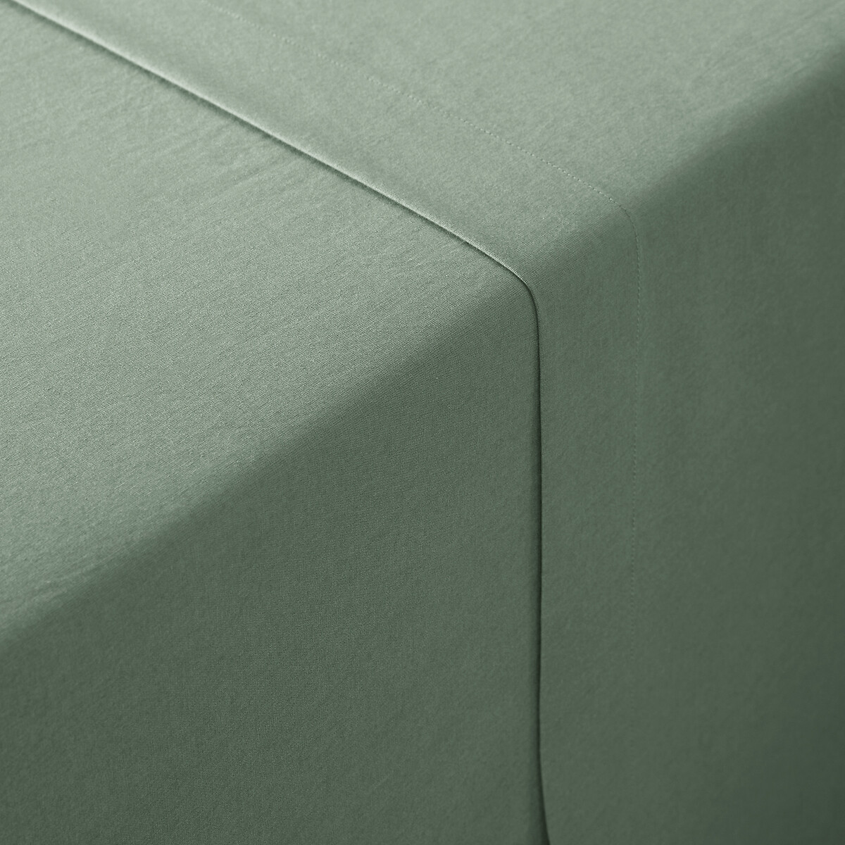 Scenario Plain Washed Cotton Flat Sheet eucalyptus, LA REDOUTE INTERIEURS
