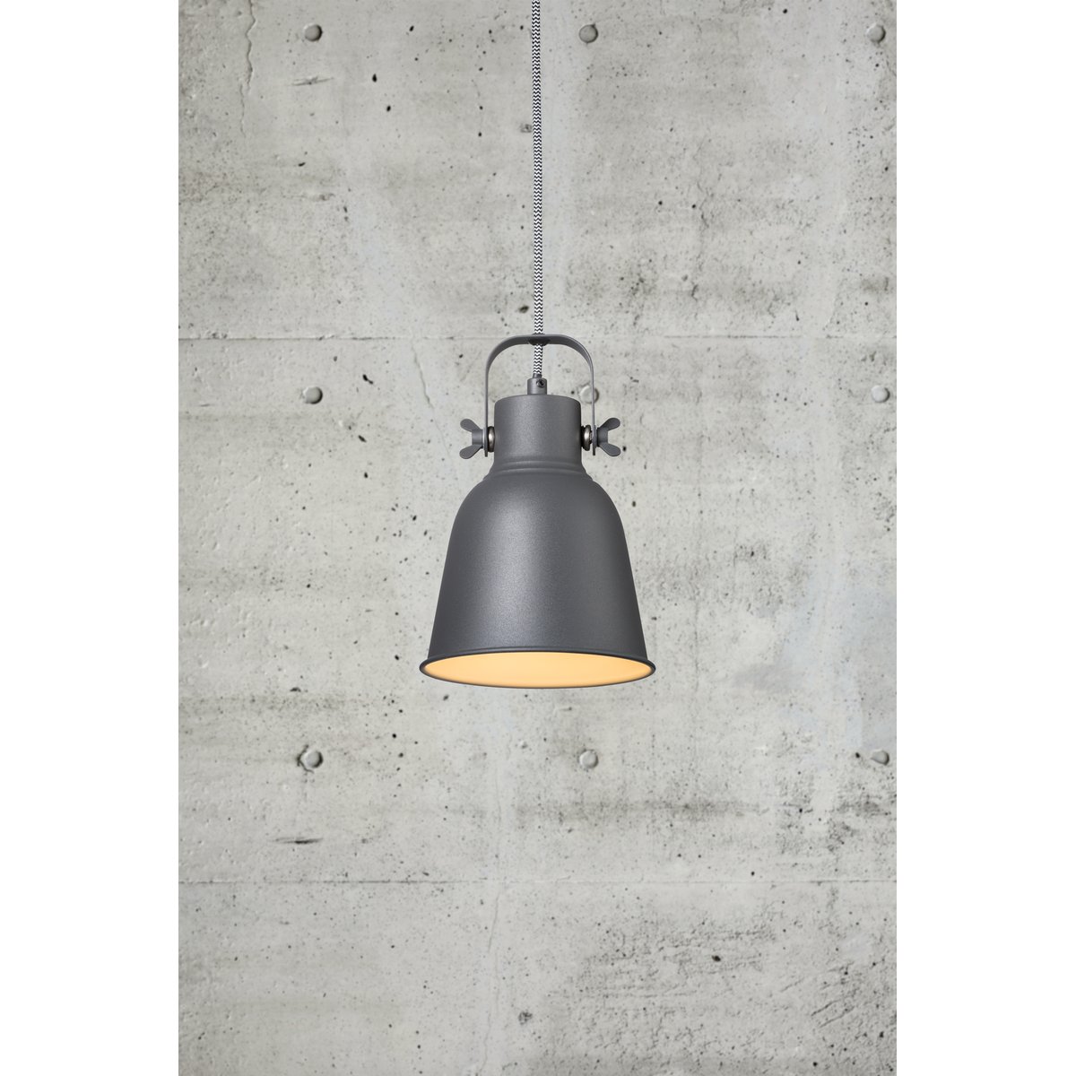 Suspension style industriel en métal, ADRIAN anthracite, NORDLUX