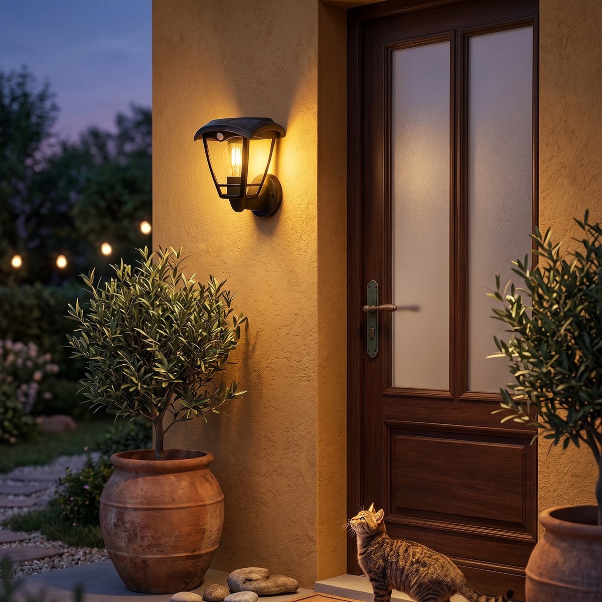 Applique murale solaire sensor LUMAX noir, LUMISKY
