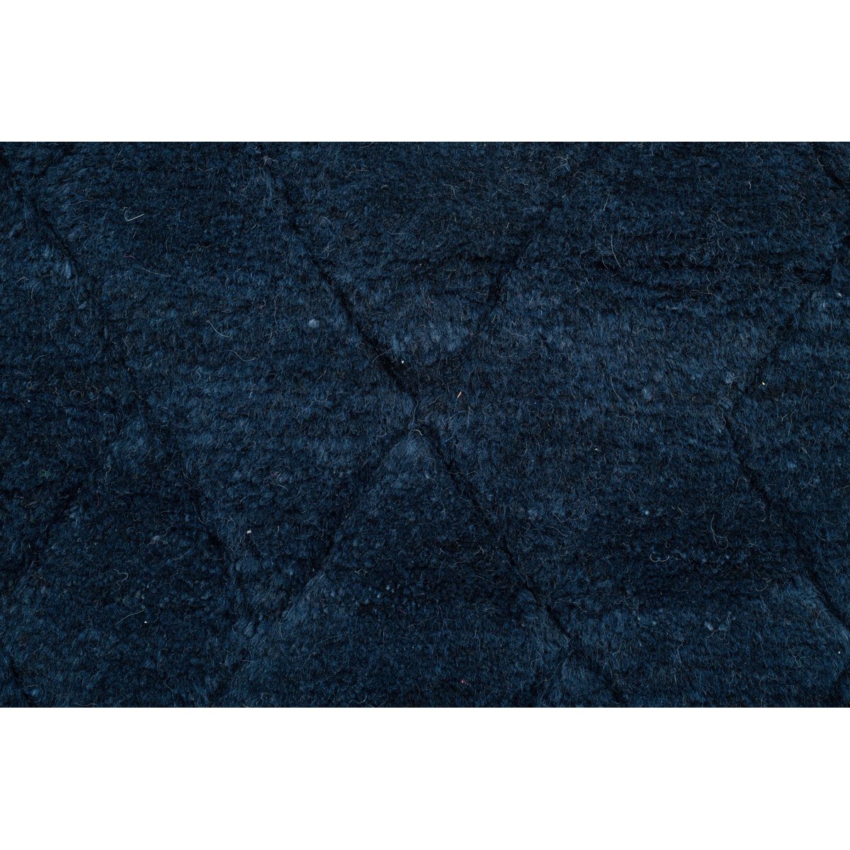 Tapis en laine vierge noué à la main bleu, THEKO