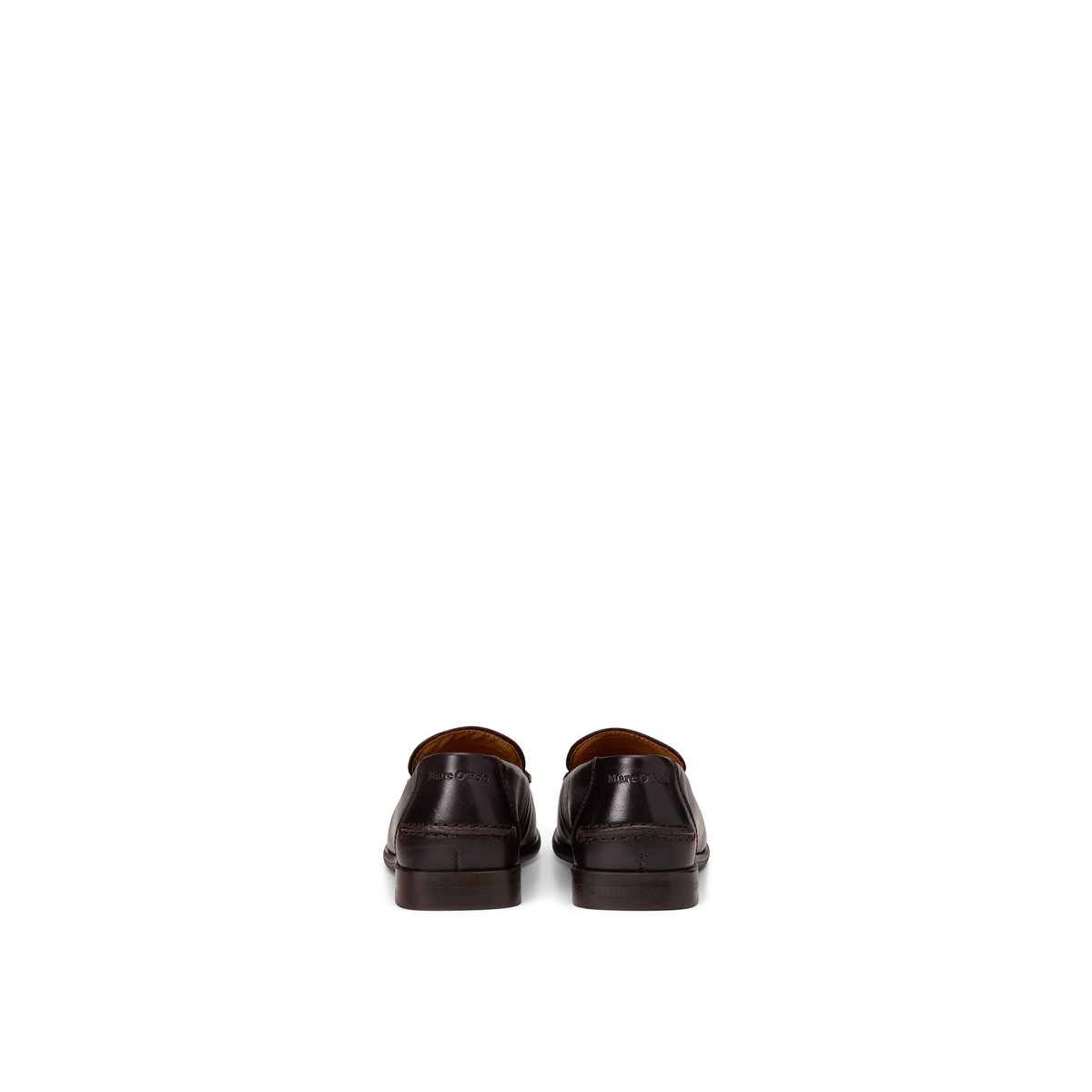 Mocassins modèle Fiona en cuir de vache ciré marron foncé, MARC O'POLO