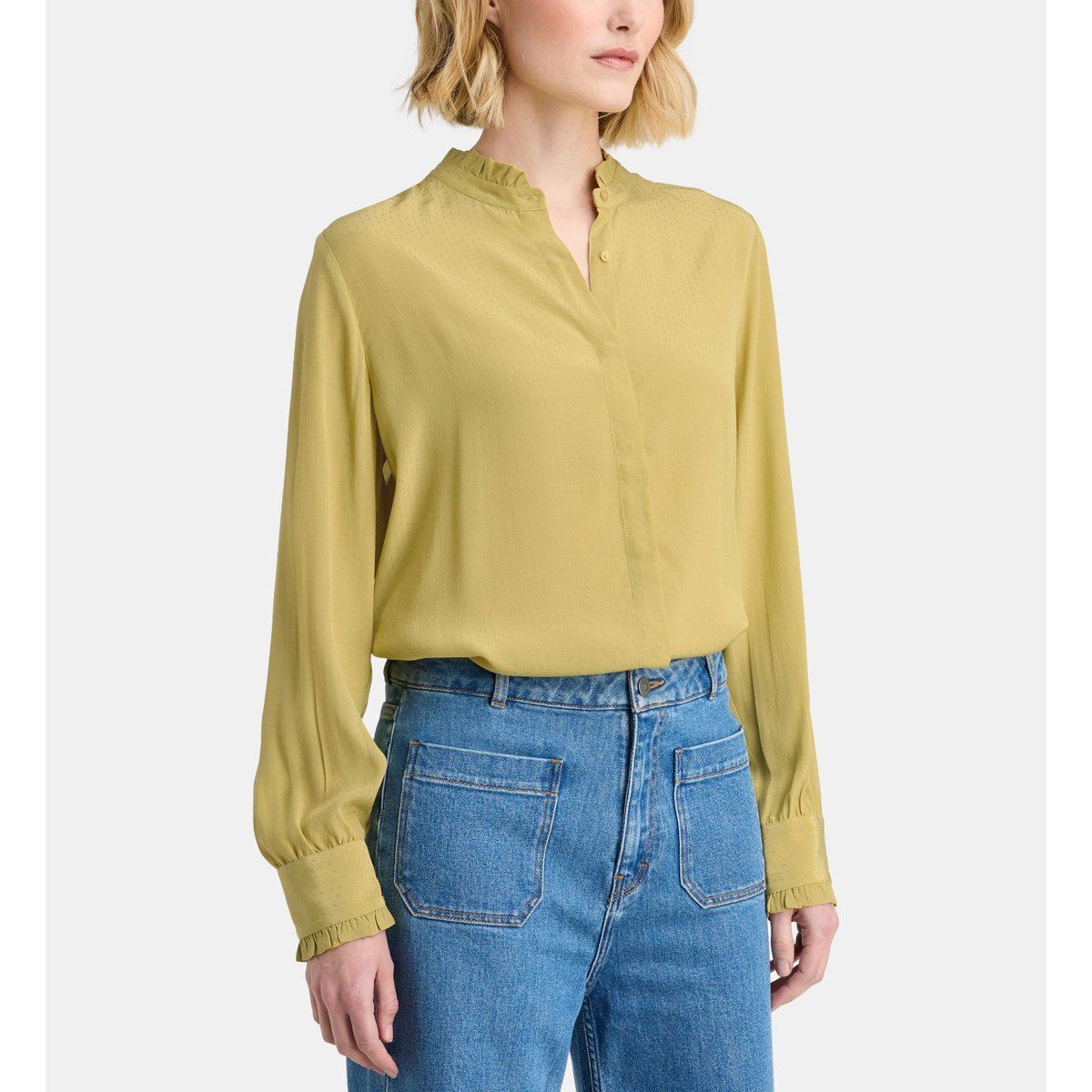 Chemise detroit jacq droite kaki clair, GALERIES LAFAYETTE