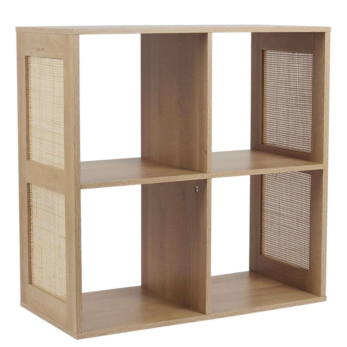 Etagère de rangement 4 cases en cannage BALI marron, THE HOME DECO FACTORY