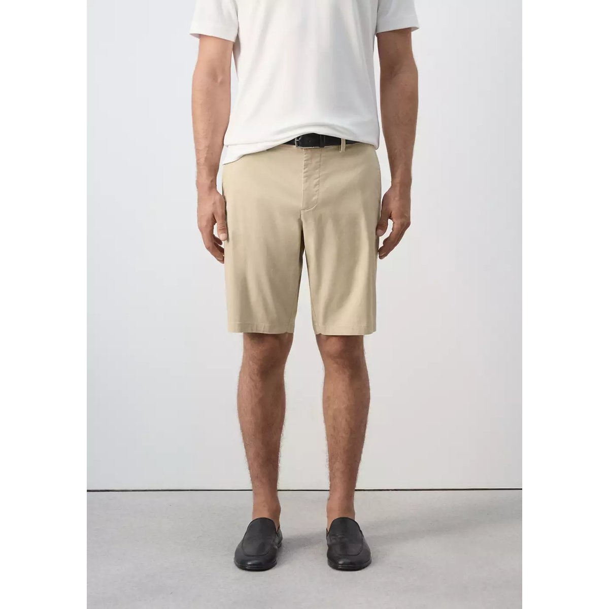 Bermuda slim-fit chino coton beige, MANGO MAN