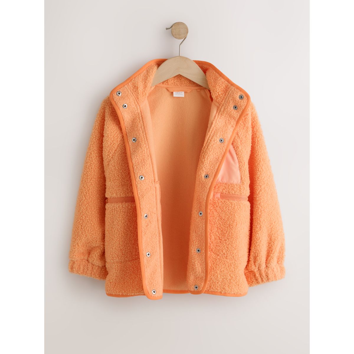 Veste en polaire boutonnée orange vif, NEXT