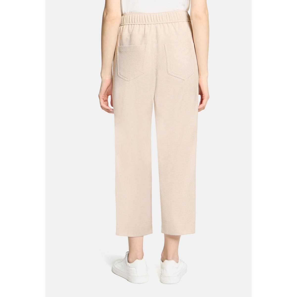 Pantalon casual à taille élastique taupe/cream, BETTY & CO