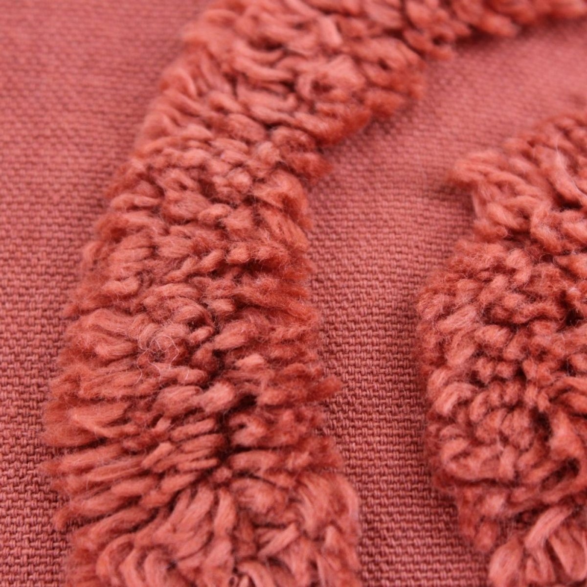 Coussin en relief 40x40cm terracotta, ORNAMI