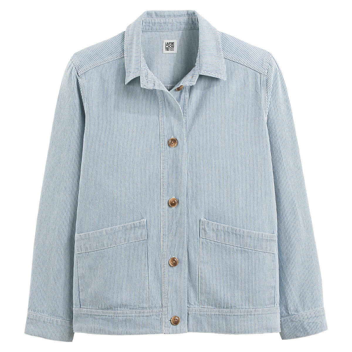 Veste boutonnée rayée Signature, LEONY rayé bleu/blanc, LA REDOUTE COLLECTIONS