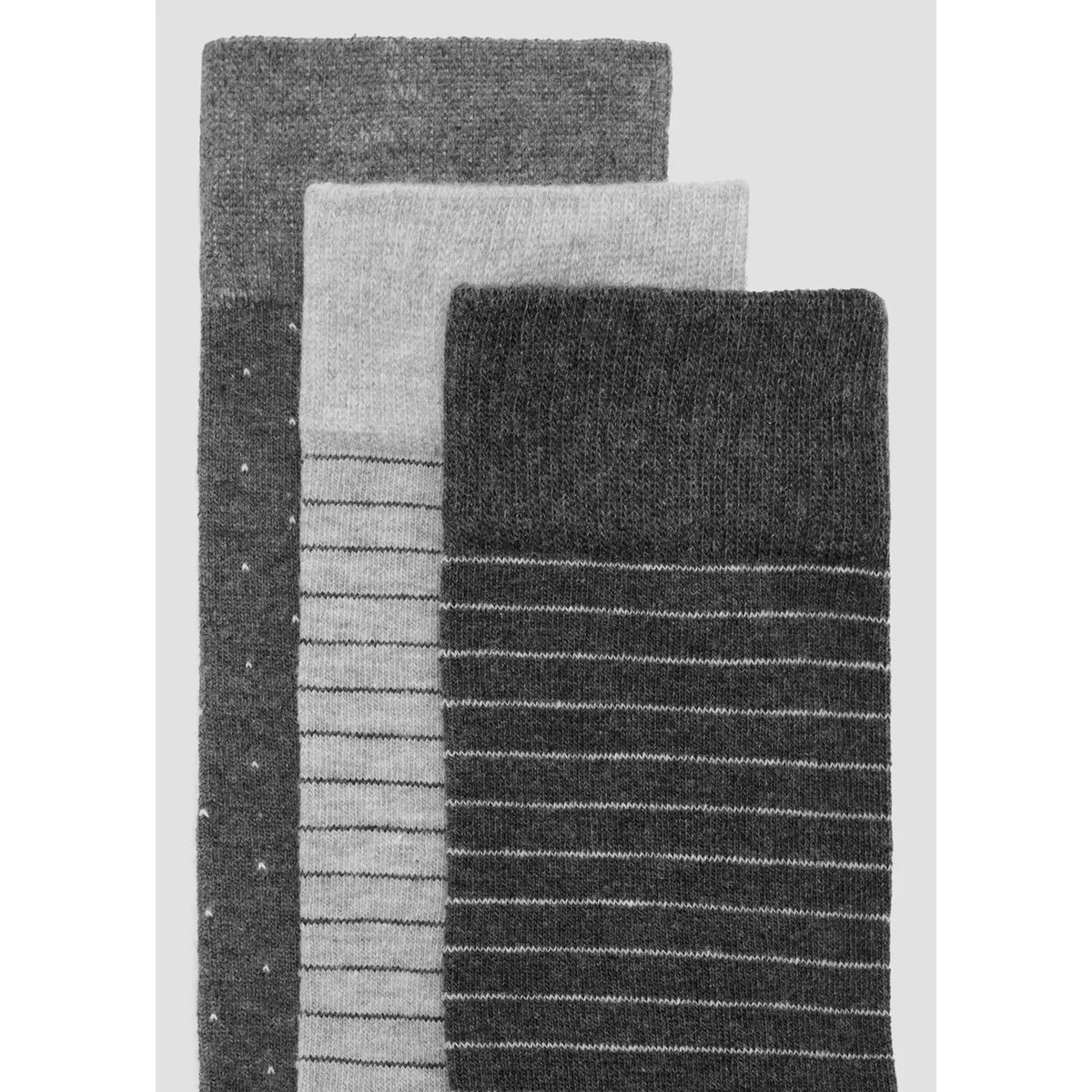Pack 3 paires de chaussettes combinées gris, MANGO MAN